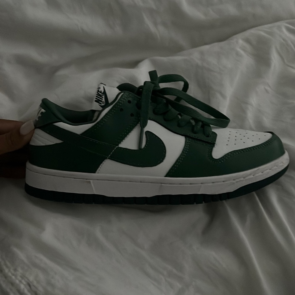 green sneakers